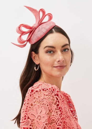 Phase Eight Bow Detail Pillbox Fascinator Hats Pink Canada | PXYHWU-572